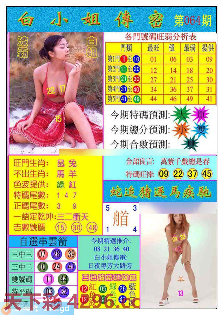：白小姐传密